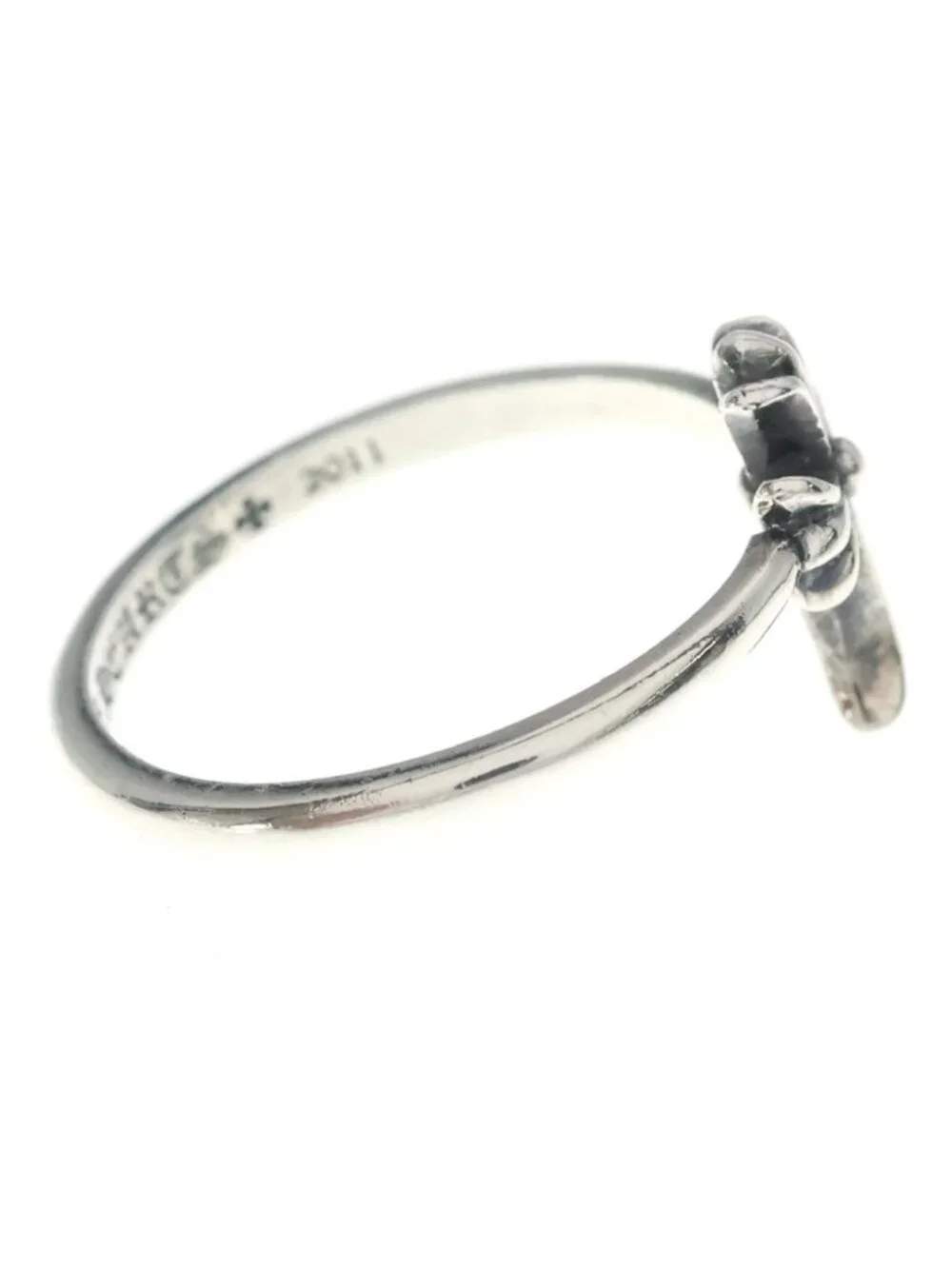 Chrome Hearts Bubblegum CH Cross Ring Silver